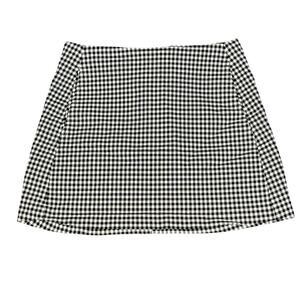 Hollister Mini Skirt XS Black White Gingham Check Ultra High Rise Preppy